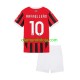 Camisola AC Milan Rafael Leao 10 Criança Equipamento Primeiro 2024-2025 Manga Curta
